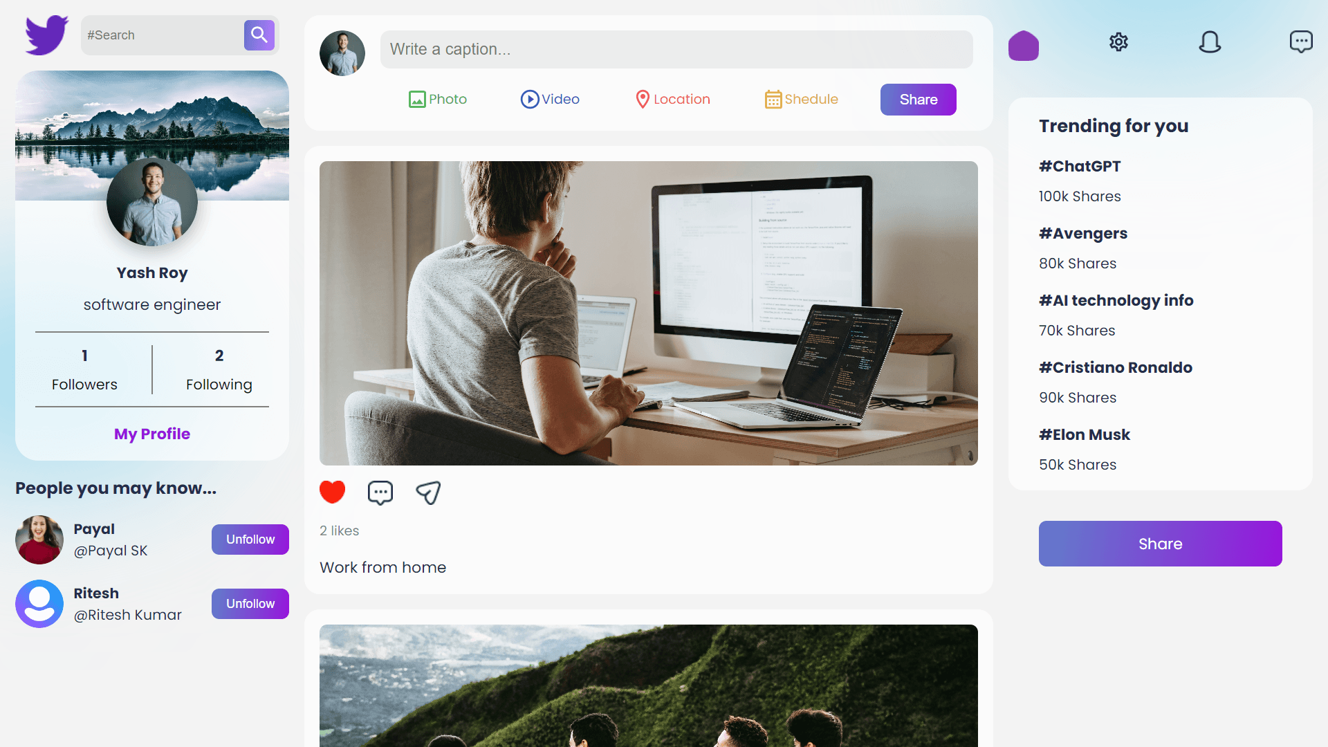 Social Media Web App